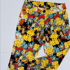 BAGGIO elegant floral print classy dress pant NWOT